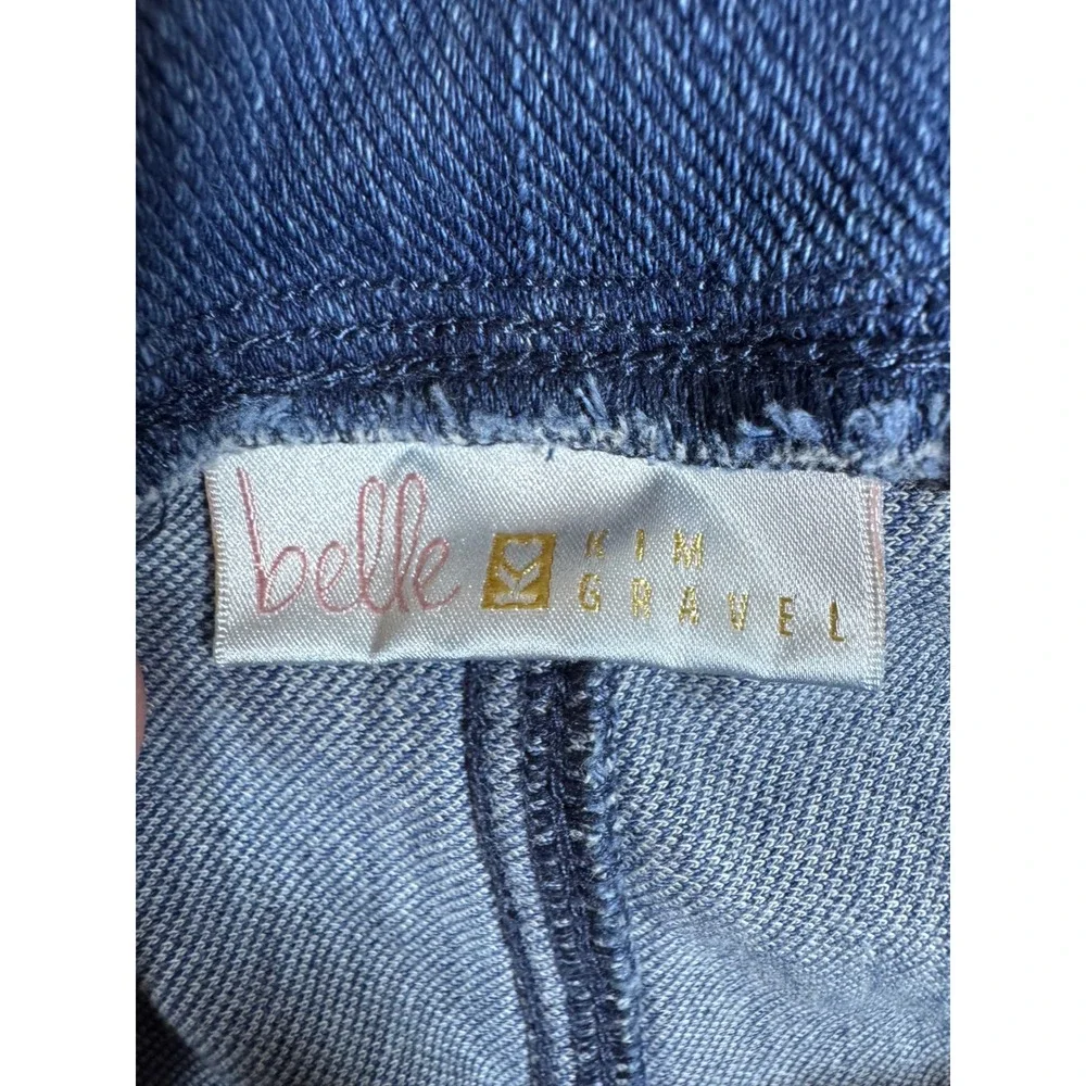 k254. Belle by Kim Gravel Womens Blue Denim Pull On Shorts Medium Wash Size 16